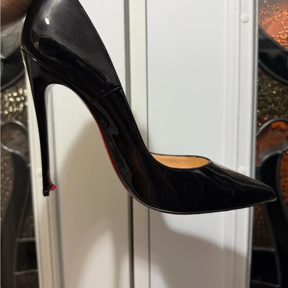 Christian Louboutin Black and Red Heels - Picture 1 of 4